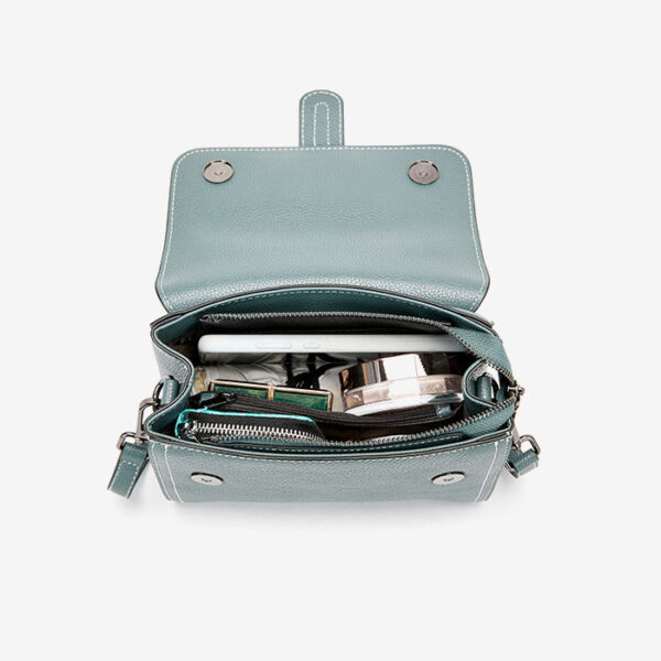 Womens Top Grain Genuine Leather Crossbody Bag - Image 6