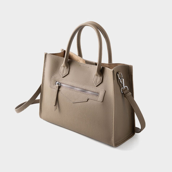 Womens Top Grain Genuine Leather Satchel Bag - Image 2