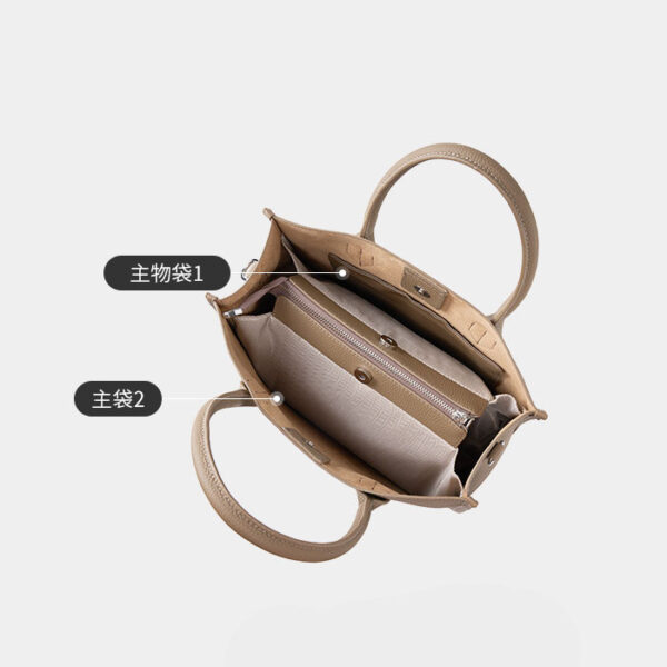 Womens Top Grain Genuine Leather Satchel Bag - Image 5