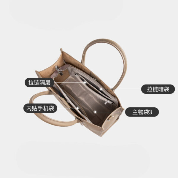 Womens Top Grain Genuine Leather Satchel Bag - Image 6