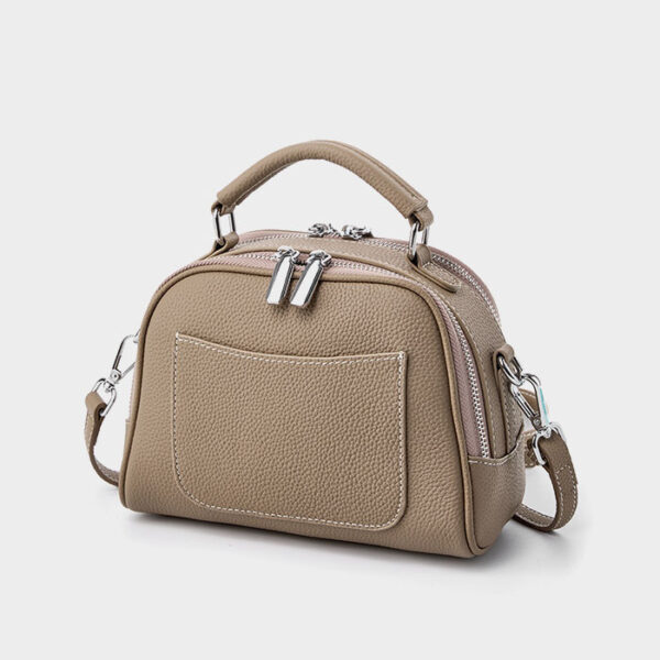 Womens Top Grain Genuine Leather Crossbody Bag - Image 2