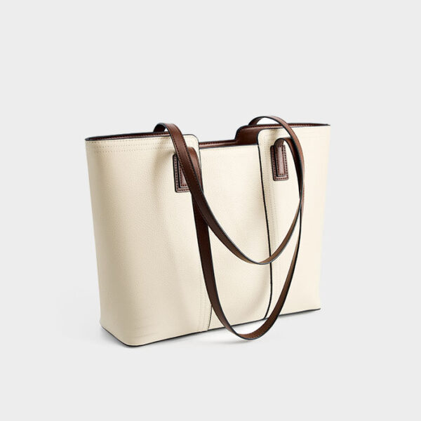 Womens Top Grain Genuine Leather Tote Bag - Image 2