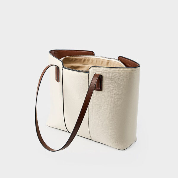 Womens Top Grain Genuine Leather Tote Bag - Image 3