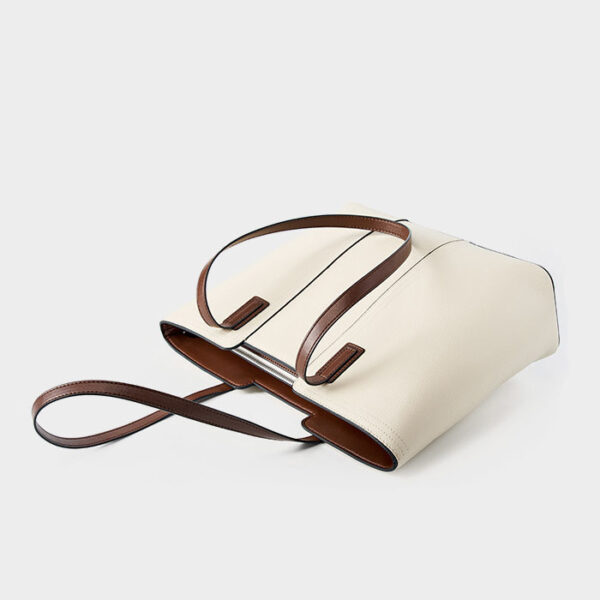 Womens Top Grain Genuine Leather Tote Bag - Image 4