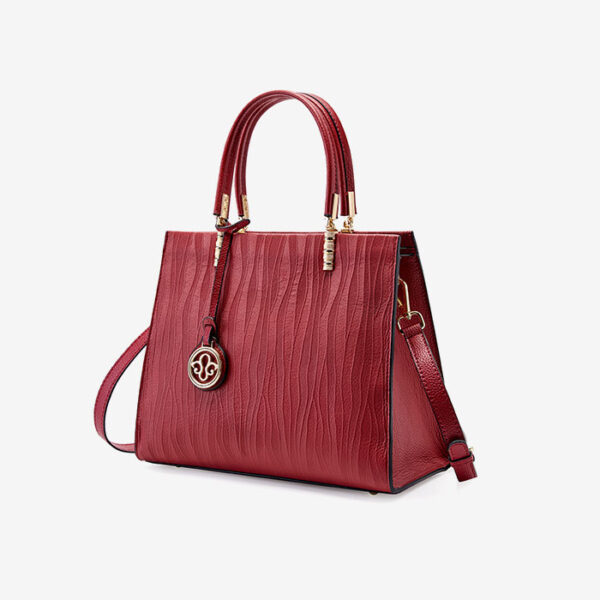 Womens Top Grain Genuine Leather Satchel Bag - Image 2