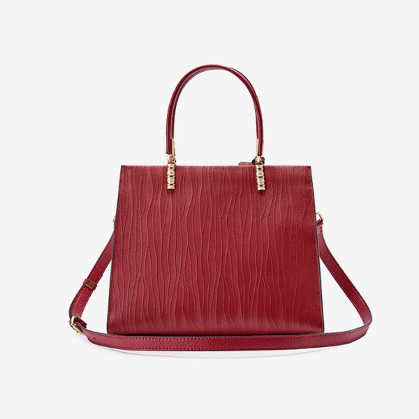 Womens Top Grain Genuine Leather Satchel Bag - Image 3