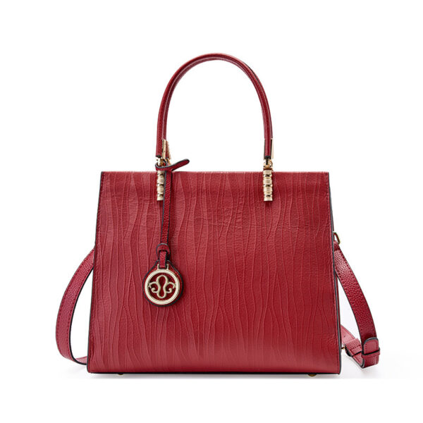 Womens Top Grain Genuine Leather Satchel Bag