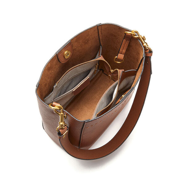 Womens Top Grain Genuine Leather Shoulder Bag - Image 3