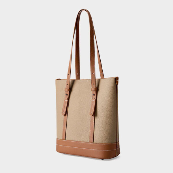 Womens Top Grain Genuine Leather Tote Bag - Image 2