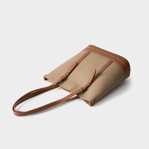 Womens Top Grain Genuine Leather Tote Bag - Image 3