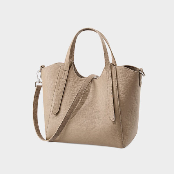 Womens Top Grain Genuine Leather Tote Bag - Image 2