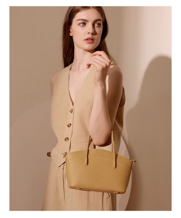 Womens Top Grain Genuine Leather Satchel Bag - Image 5