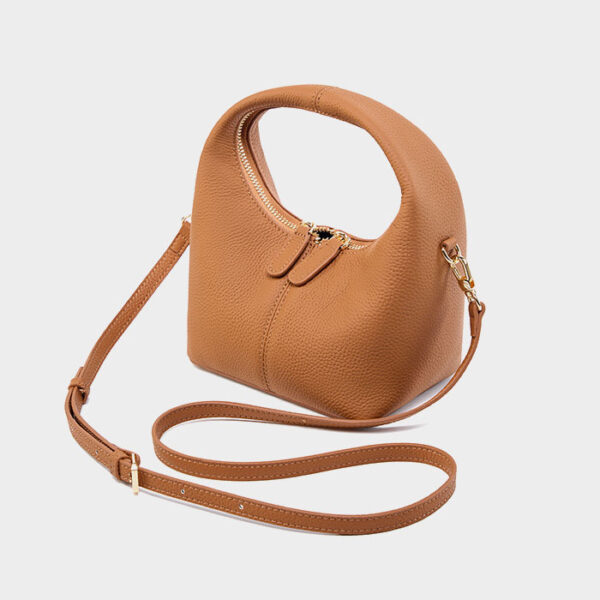 Womens Top Grain Genuine Leather Hobo Bag - Image 2
