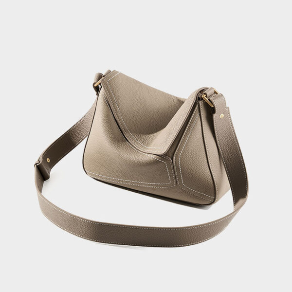 Womens Top Grain Genuine Leather Shoulder Bag - Image 4