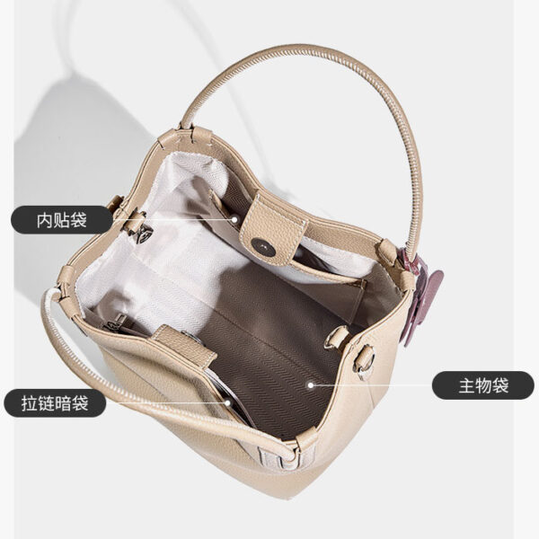 Womens Top Grain Genuine Leather Tote Bag - Image 5