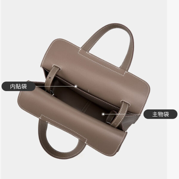Womens Top Grain Genuine Leather Crossbody Bag - Image 5