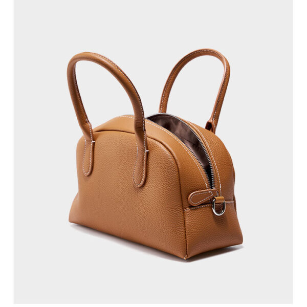 Womens Top Grain Genuine Leather Satchel Bag - Image 3