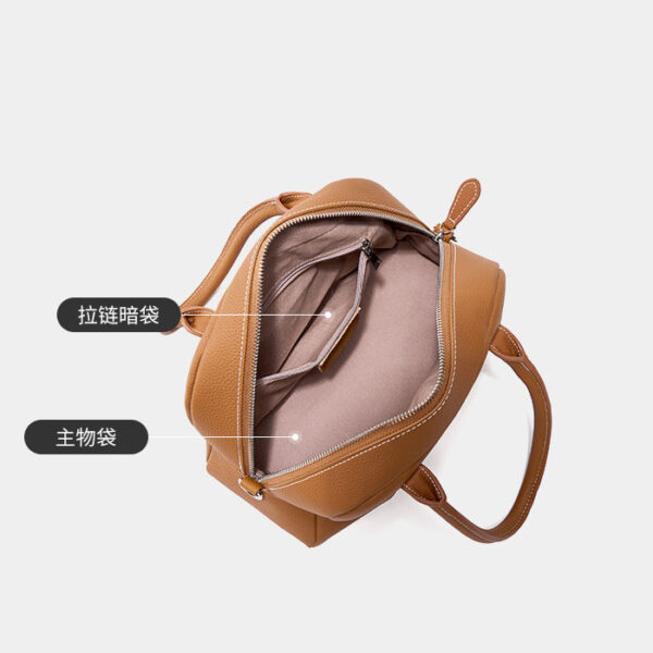 Womens Top Grain Genuine Leather Satchel Bag - Image 6
