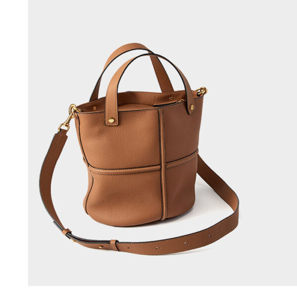 Womens Top Grain Genuine Leather Tote Bag - Image 2