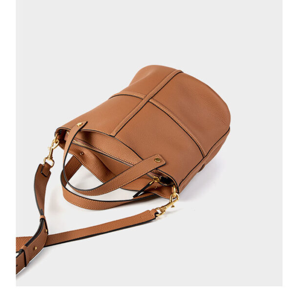 Womens Top Grain Genuine Leather Tote Bag - Image 3