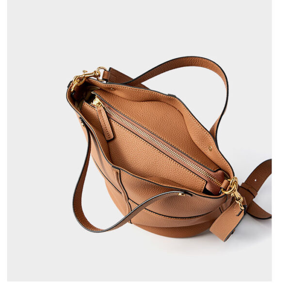 Womens Top Grain Genuine Leather Tote Bag - Image 5